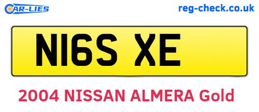 N16SXE are the vehicle registration plates.