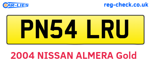 PN54LRU are the vehicle registration plates.