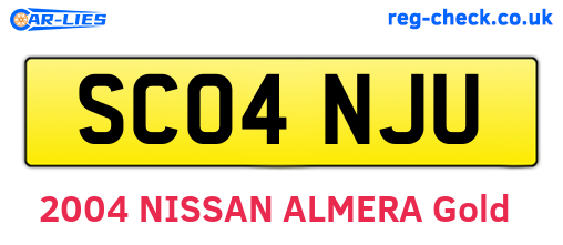 SC04NJU are the vehicle registration plates.