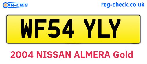 WF54YLY are the vehicle registration plates.