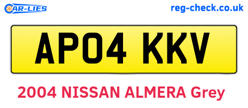 AP04KKV are the vehicle registration plates.