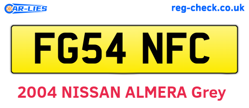 FG54NFC are the vehicle registration plates.