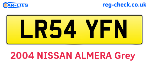 LR54YFN are the vehicle registration plates.