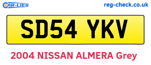 SD54YKV are the vehicle registration plates.