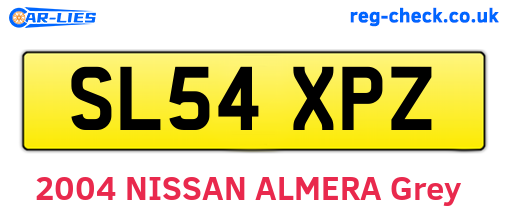SL54XPZ are the vehicle registration plates.