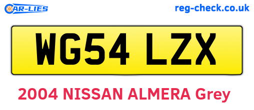 WG54LZX are the vehicle registration plates.