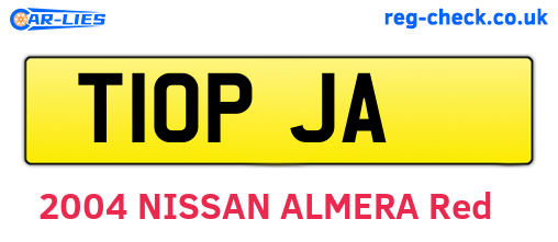 T10PJA are the vehicle registration plates.