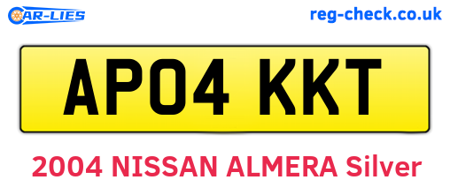 AP04KKT are the vehicle registration plates.