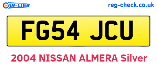 FG54JCU are the vehicle registration plates.