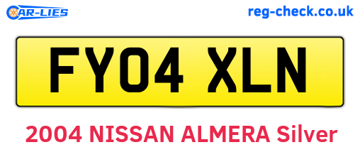 FY04XLN are the vehicle registration plates.