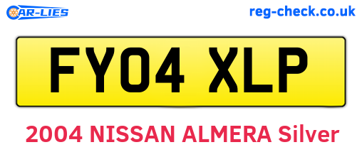 FY04XLP are the vehicle registration plates.