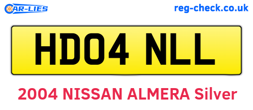 HD04NLL are the vehicle registration plates.