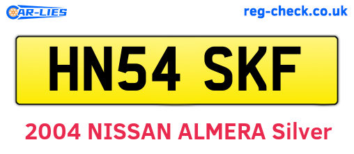 HN54SKF are the vehicle registration plates.