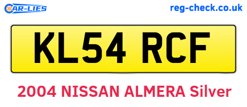KL54RCF are the vehicle registration plates.
