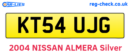 KT54UJG are the vehicle registration plates.