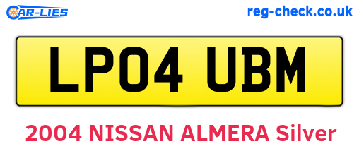 LP04UBM are the vehicle registration plates.