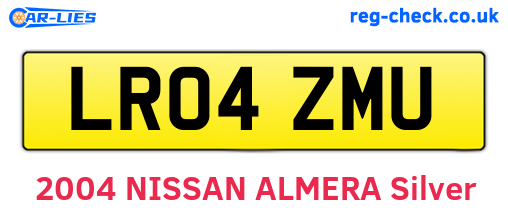 LR04ZMU are the vehicle registration plates.
