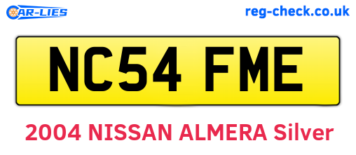 NC54FME are the vehicle registration plates.