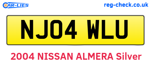 NJ04WLU are the vehicle registration plates.