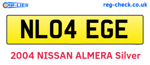 NL04EGE are the vehicle registration plates.