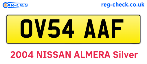 OV54AAF are the vehicle registration plates.