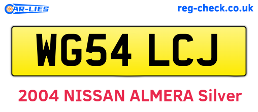 WG54LCJ are the vehicle registration plates.