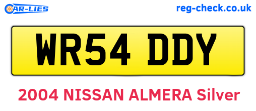 WR54DDY are the vehicle registration plates.