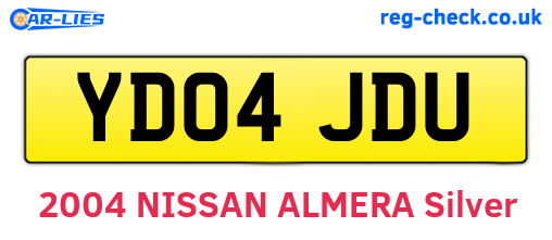 YD04JDU are the vehicle registration plates.