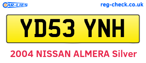 YD53YNH are the vehicle registration plates.