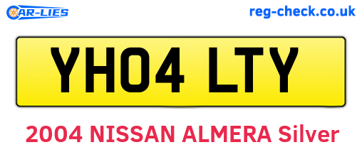 YH04LTY are the vehicle registration plates.