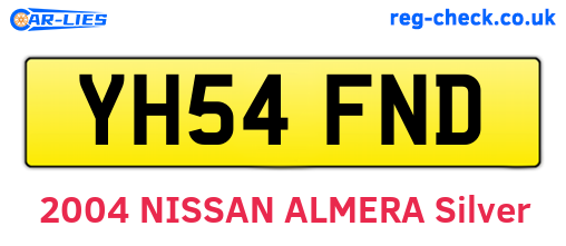 YH54FND are the vehicle registration plates.