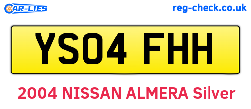 YS04FHH are the vehicle registration plates.