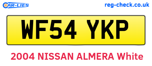 WF54YKP are the vehicle registration plates.