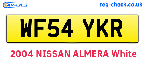 WF54YKR are the vehicle registration plates.