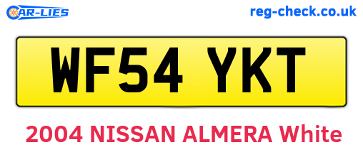 WF54YKT are the vehicle registration plates.