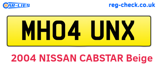 MH04UNX are the vehicle registration plates.