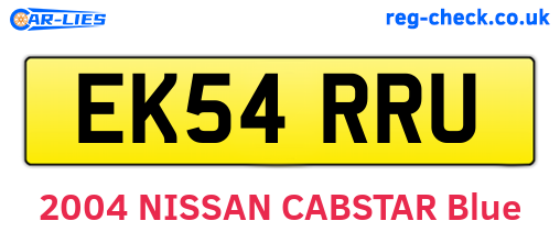 EK54RRU are the vehicle registration plates.