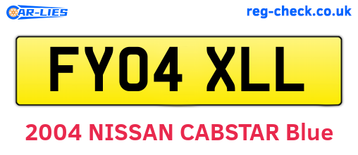 FY04XLL are the vehicle registration plates.