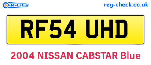 RF54UHD are the vehicle registration plates.