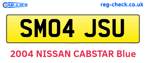 SM04JSU are the vehicle registration plates.