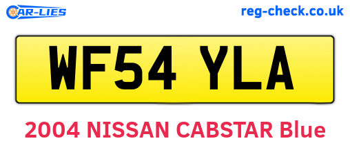 WF54YLA are the vehicle registration plates.