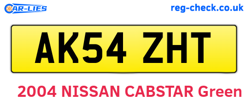 AK54ZHT are the vehicle registration plates.