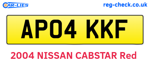 AP04KKF are the vehicle registration plates.