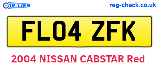 FL04ZFK are the vehicle registration plates.