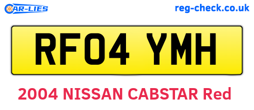 RF04YMH are the vehicle registration plates.