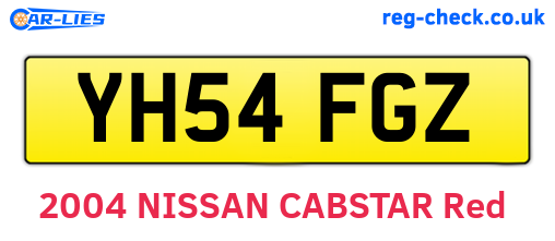 YH54FGZ are the vehicle registration plates.