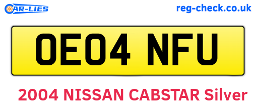 OE04NFU are the vehicle registration plates.