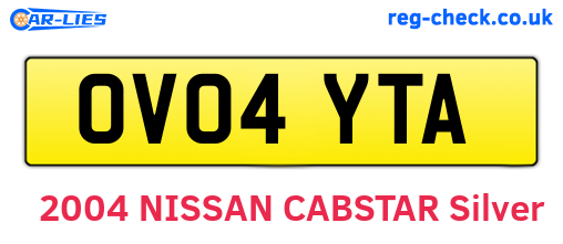 OV04YTA are the vehicle registration plates.