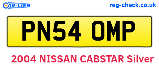 PN54OMP are the vehicle registration plates.