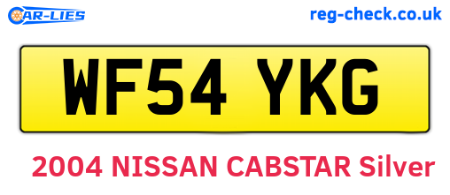 WF54YKG are the vehicle registration plates.